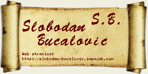 Slobodan Bucalović vizit kartica